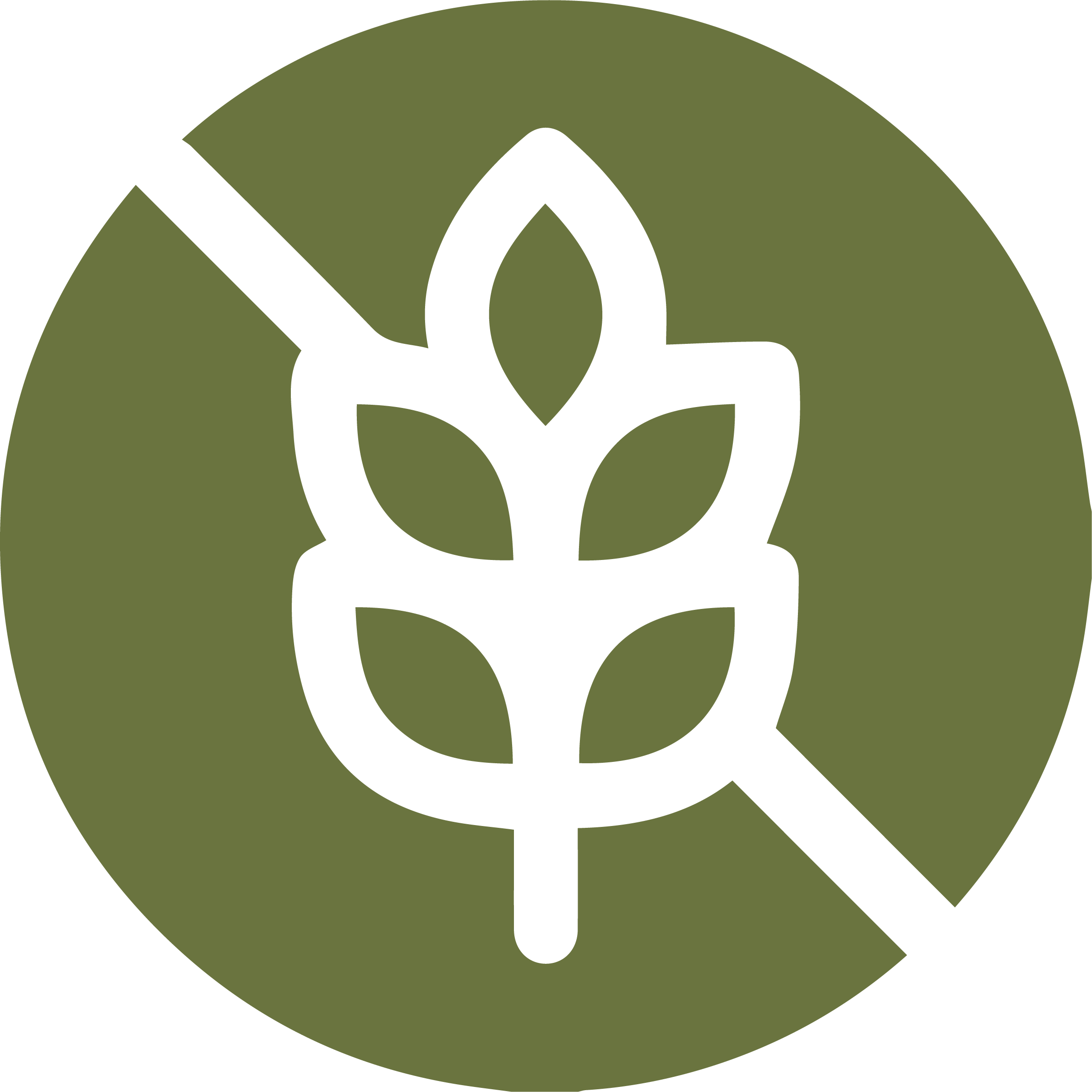 Icône sans gluten couleur verte