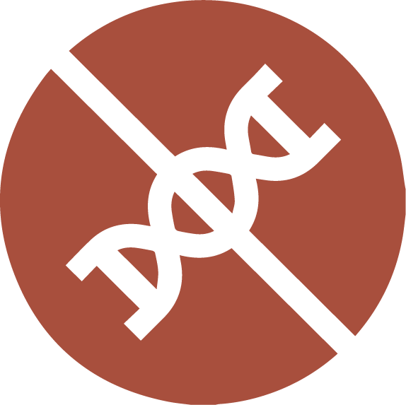 Icône sans ogm couleur rouille