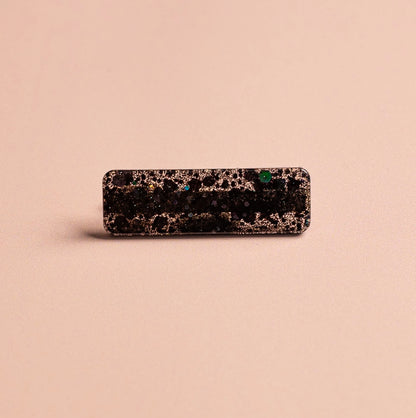 barrette noir pailleté pour cheveux