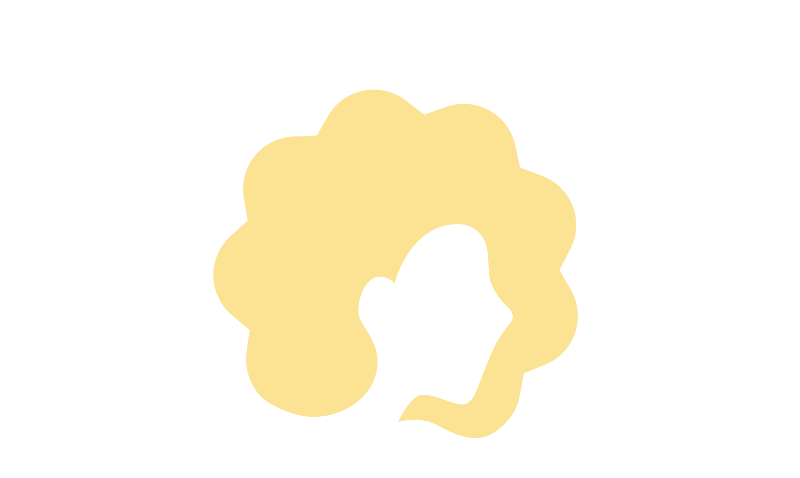 Icône cheveux textures couleur jaune