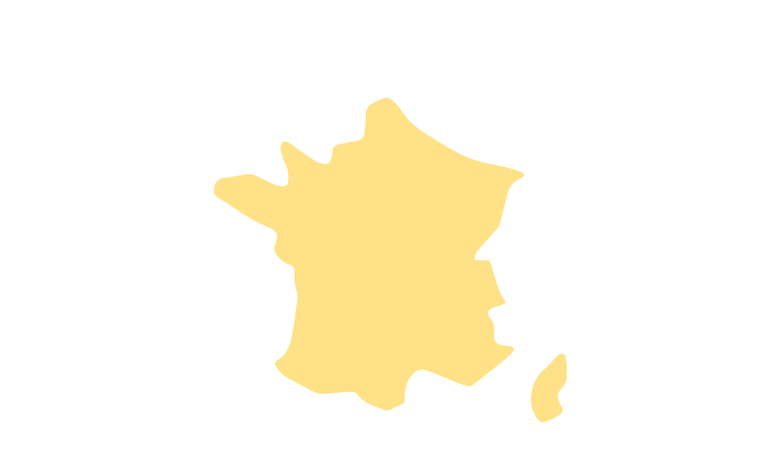 Icône made in france couleur jaune