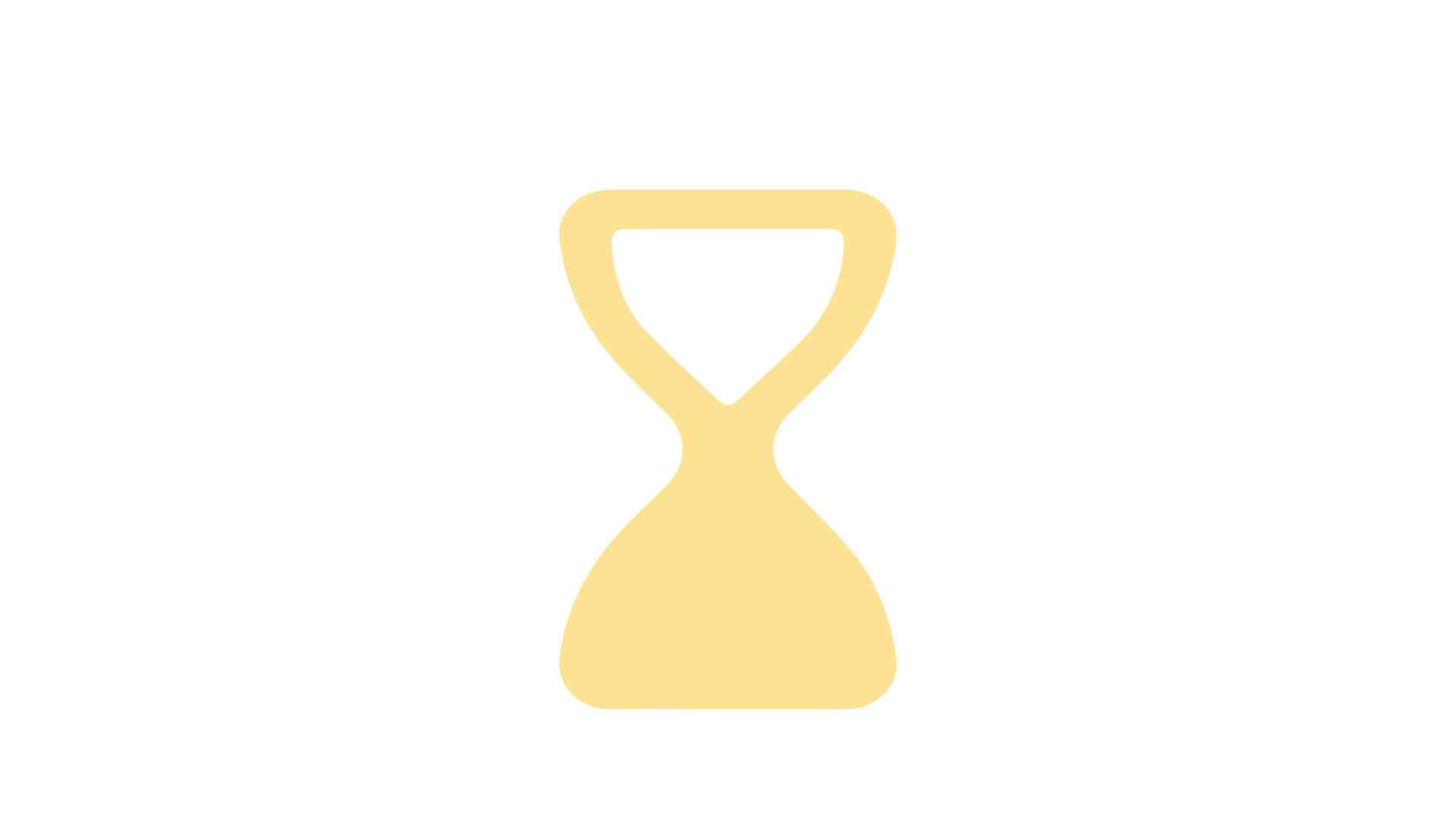 Icône sablier temps couleur jaune